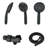 7-Setting Handheld Shower In Matte Black, Fading And 7 Spray Settings Shower, Rust