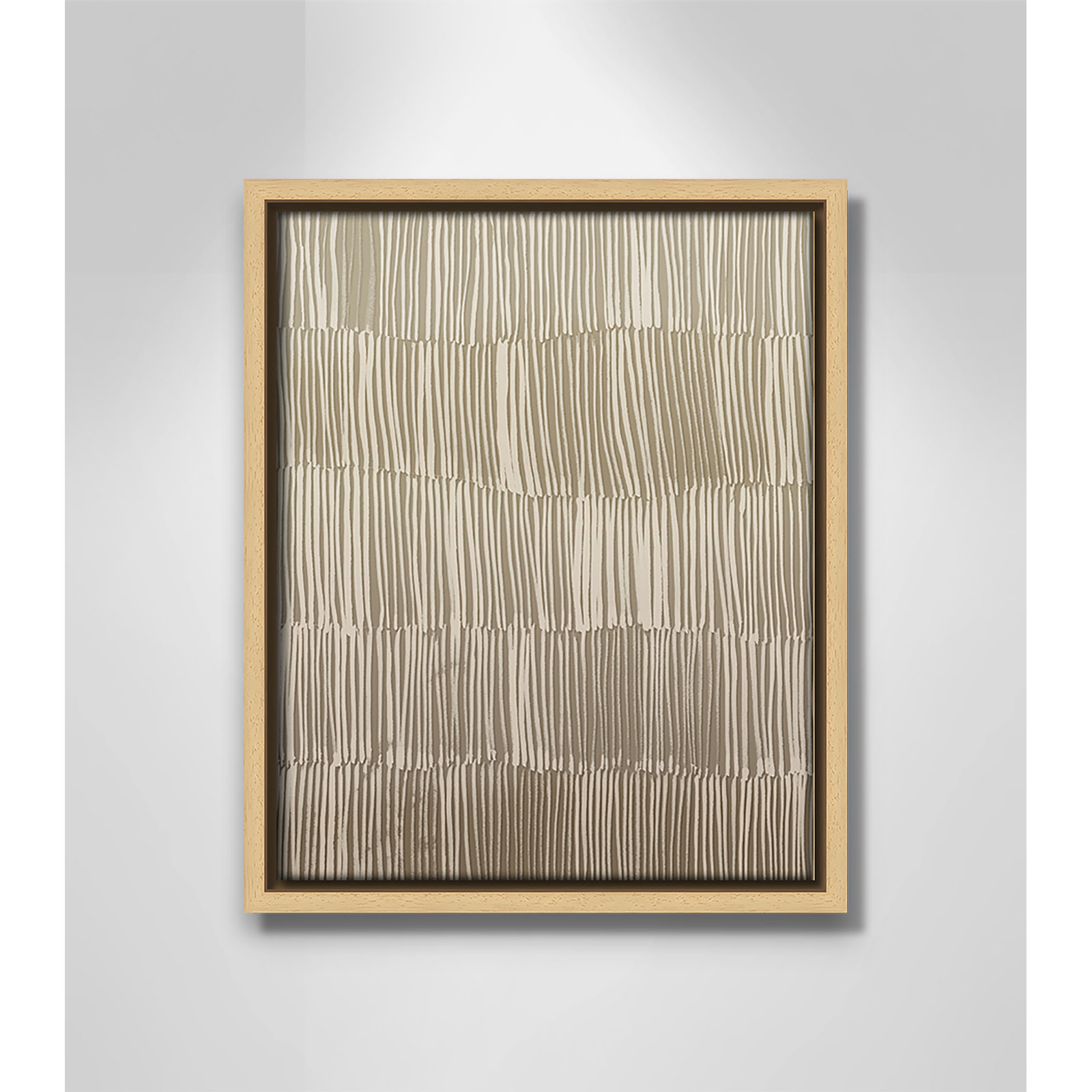 Linear Calm I Print by , 11.5" H x 9.5" W, Natural Floater