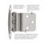 Surmatelas à fixation en surface variable, cadre frontal encastré de 3/8 po - Nickel satiné - charnières de porte d'armoire (ensemble de 10)-9114240-124945307