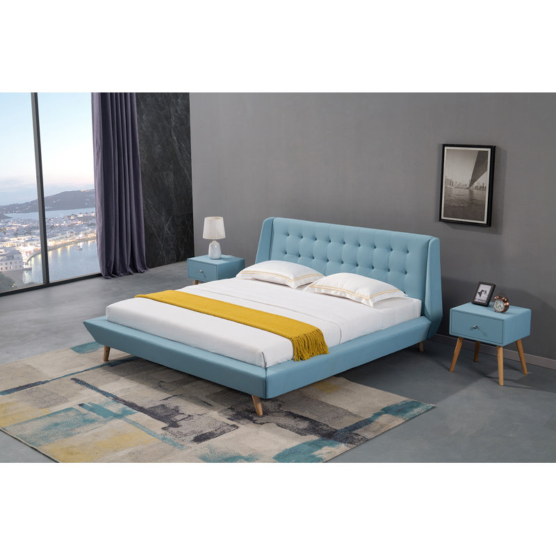 Upholstered Platform Bed, King