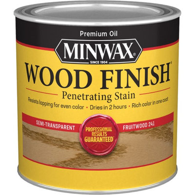 Minwax 22410 1/2Pt Fruitwood 241 Semi-Transparent Stain-1PK