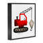 Art de giclée encadrée de véhicule de construction rouge par Elizabeth Medley-953813429-939629375