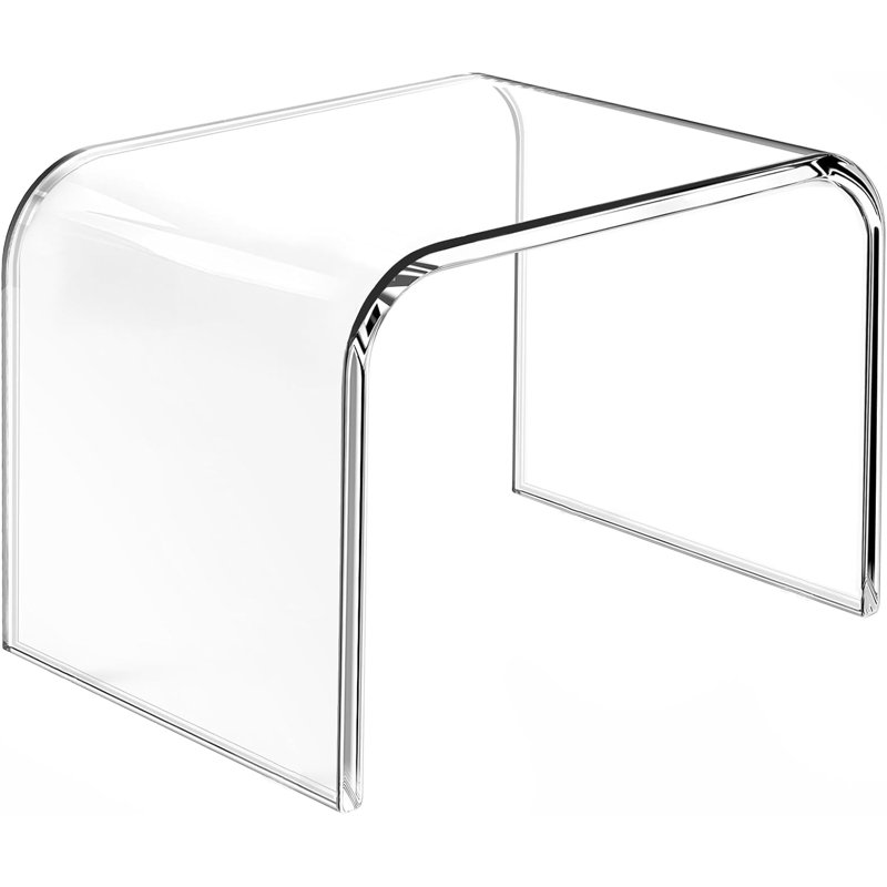Marchepied en acrylique, marchepied transparent pour salle de bain, peut supporter jusqu'à 250 lb