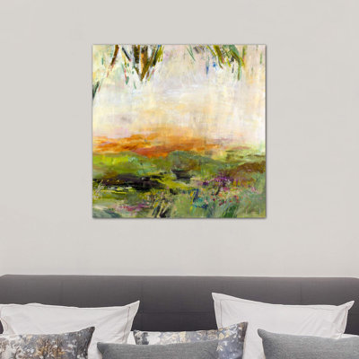 Meadow Sunset by Julian Spencer - Wrapped Canvas Painting