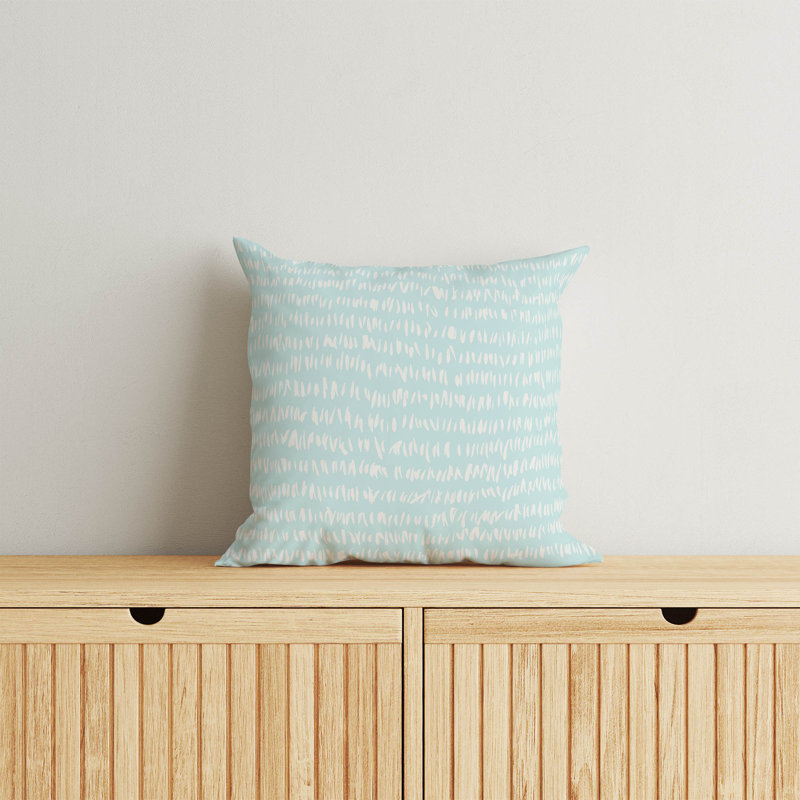 Crop Row Light Blue Throw Pillow, 20"H x 20"W