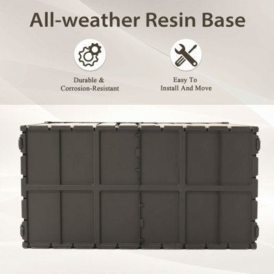 Coffre de rangement pour terrasse de 160 gallons imperméable, grand bac de rangement pour patio pour coussins extérieurs, coussins décoratifs, outils de jardin, verrouillable