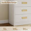 Commode moderne à 4 tiroirs pour chambre à coucher, autoportante, en MDF blanc
