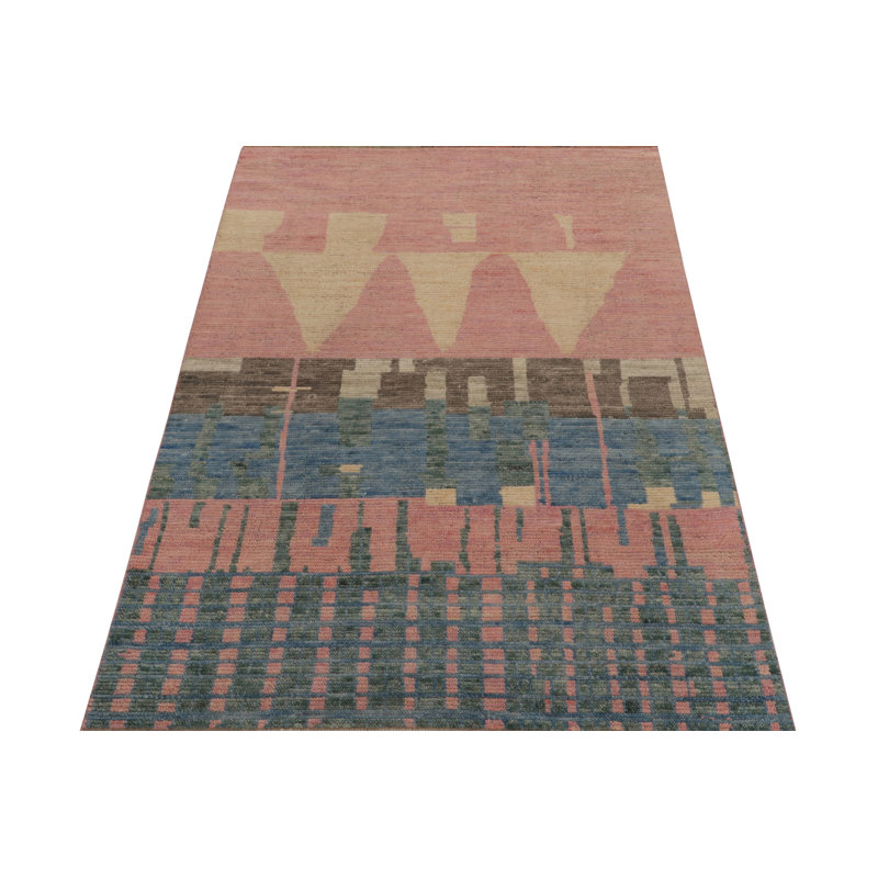 Moroccan Hand Knotted Area Rug, Rectangle 10' x 14'