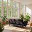 Canapé-lit convertible en velours Fan Chen 57 po L x 39 po P x 29 po H