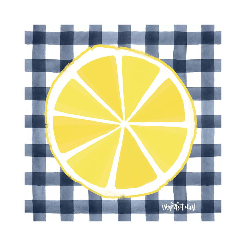 Lemon Slice 1 Piece Wrapped Canvas Painting, 30.48 cm H x 30.48 cm W