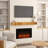 Euri 60" Rustic Fireplace Shelf Mantel