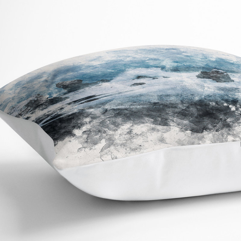Square Throw Cushion, 40cm H x 40cm W x 15cm D, White