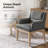 Benton Morrigan 32.5" Tall Solid Wood Legs Upholstered Dining Chair with Gently Curved Arms (Set of 2)-120076232