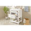 Meuble-lavabo de 24 po avec lavabo en céramique, tablette ouverte et 2 tiroirs, look de palais rétro, rangement pratique, finition évier ultrabrillant