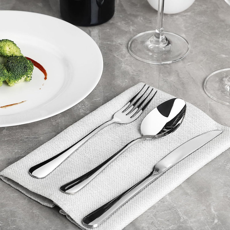 Red Barrel Studio® Stainless Steel Flatware Set - Service for 8, Silver