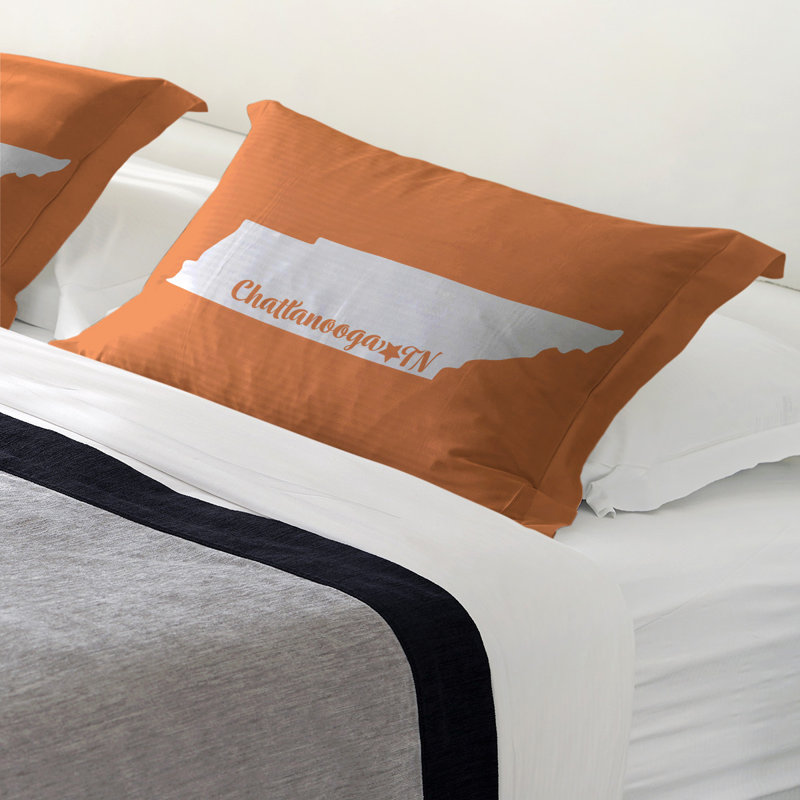 Sham Set, Queen, Polyester, Orange