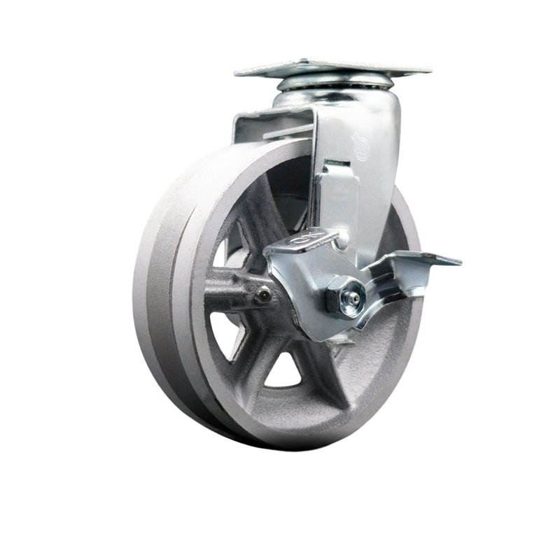 Roulettes pivotantes V-Groove