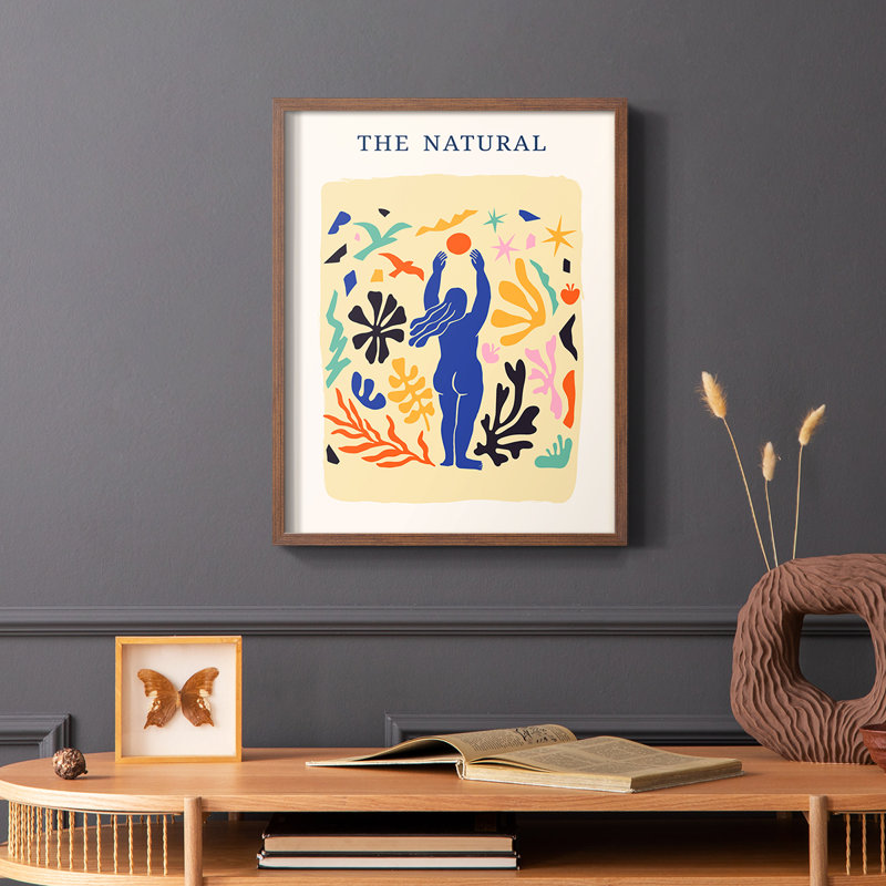 Matisse CDXLII, reproduction encadrée - bois massif, H 14 po x l 11 po, Cadre photo brun simple