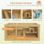 Wooden Hamster Cage with Water Bottle Platforms Openable Roof