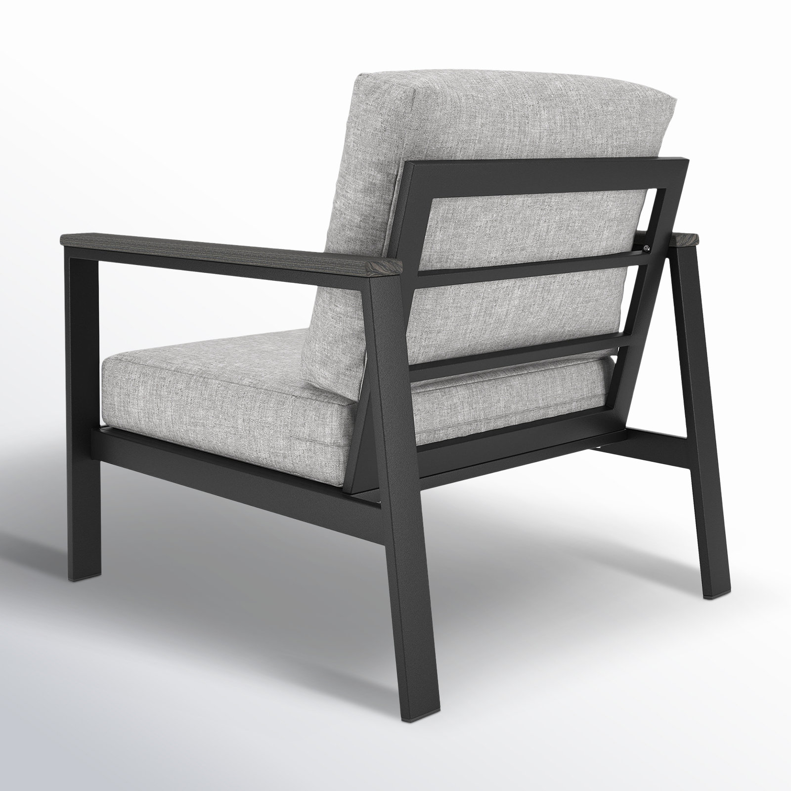 Townsend Outdoor Patio Lounge Chair with Sunbrella Cushions, Canvas Granite Sunbrella® Canvas, Brown