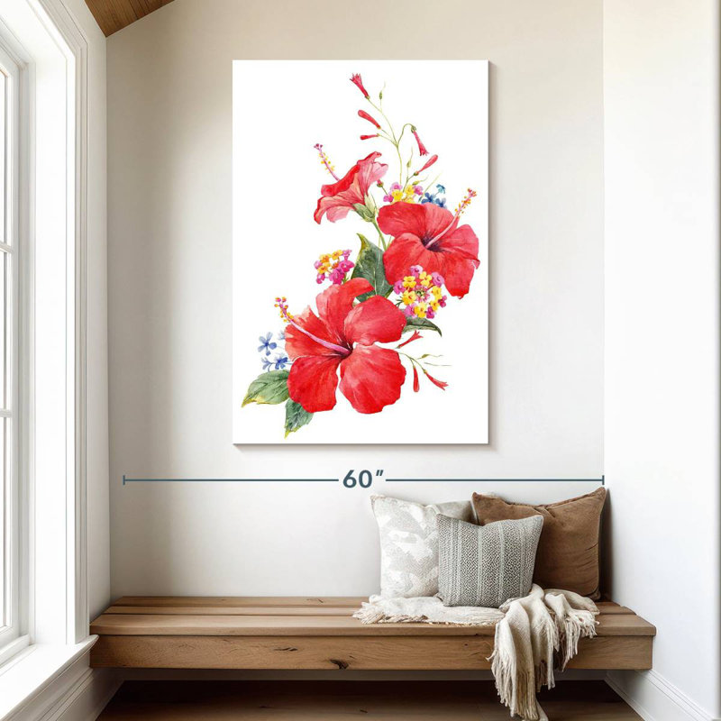 Harnek Exotic Hibiscus, 48" H x 32" W