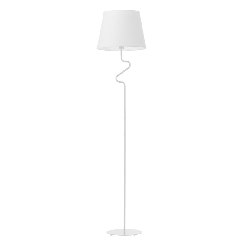Lutjens 174cm Traditional Floor Lamp, White, White