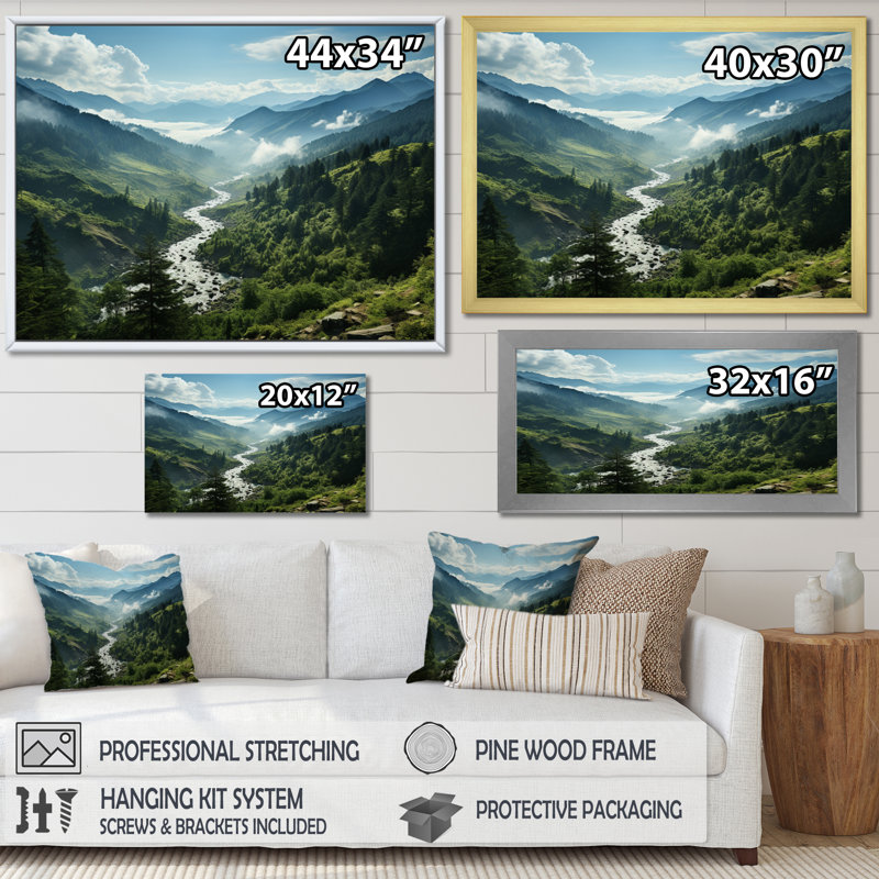 États-Unis, Great Smoky Mountains Landscape I - États-Unis, art mural encadré, H 34 po x l 44 po x P 1,5 po