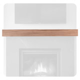 Modern Ember Walnut Creek Fireplace Mantel Shelf - 9" Depth, Close-Grain Details - Real Walnut Wood