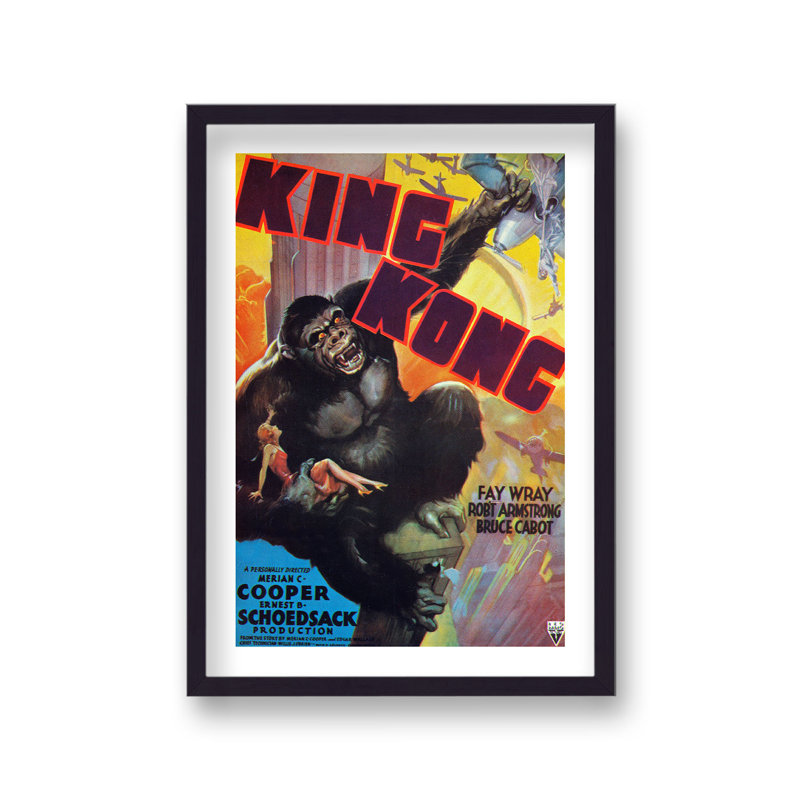 Vintage Movie Classic King Kong 1 Piece Single Picture Frame Wall Art