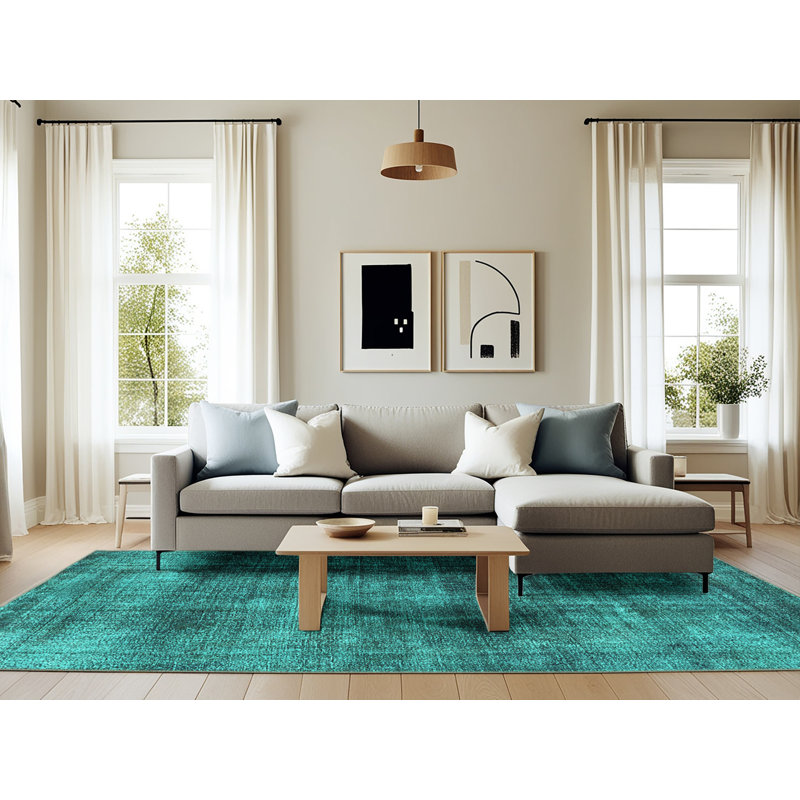 Cloyed Abstract Indoor Rug, Rectangle 6' x 9'