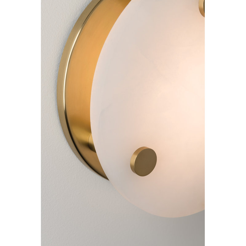 Croton 1 - Light LED Flush Mount, Aged Brass, 3.25'' H x 12.25'' W x 12.25'' D