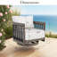 Fauteuil club pivotant avec coussins Sereno-581061318
