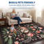  Tapis lavable pour la chambre à coucher Tapis floral rétro antidérapant pour tapis de chambre à coucher-878771568-878771580