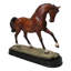 Figurine cheval de châtaignier brun Western