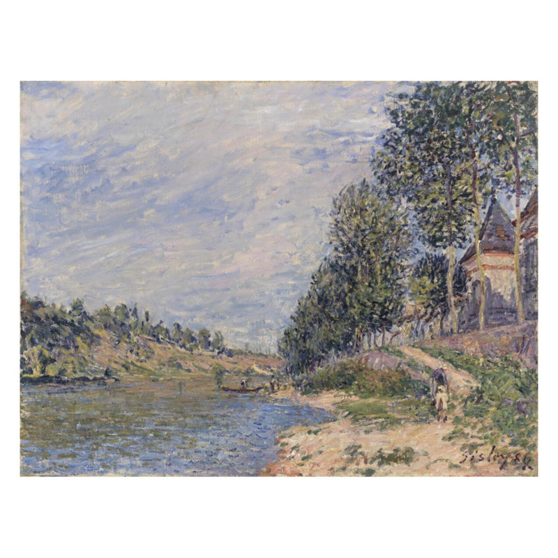 «Le Château de la Croix-Blanche à Saint Mammes» par Alfred Sisley - Estampe numérique, H 22 po x l 28 po