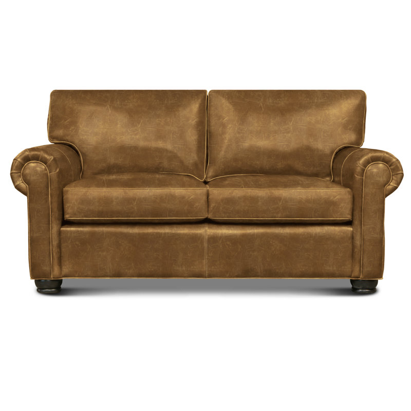Bordeaux Leather Loveseat, Chestnut (Cartier), Espresso