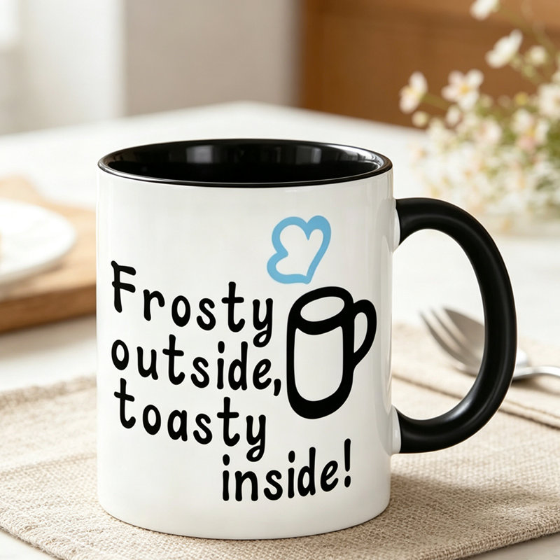 A Ceramic Coffee Mug with a Cozy Design, Perfect for Enjoying Tea, Milk, Or Water While Reading.