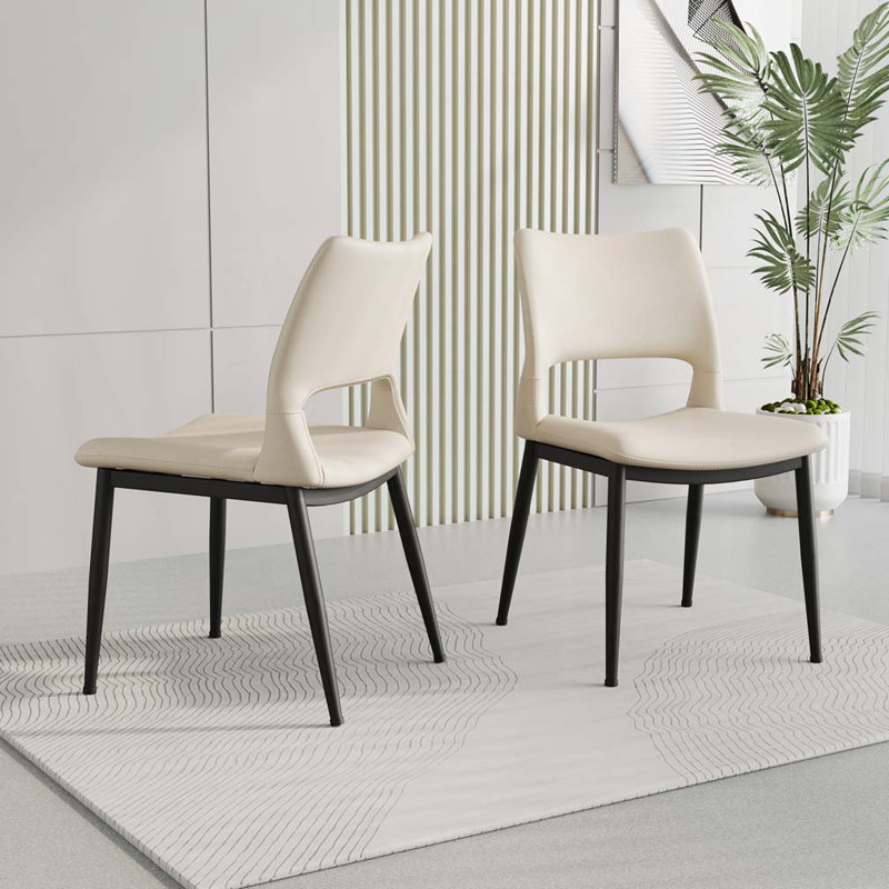Chaise en similicuir de polyuréthane, Blanc