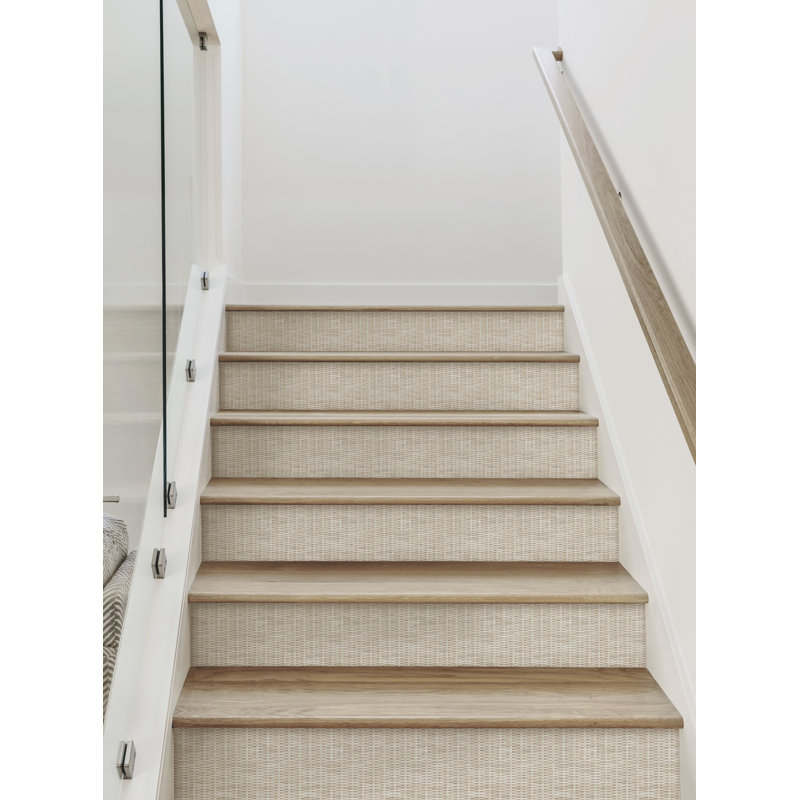 Autocollants muraux Groningen, L 7,5 po x l 48 po, Blanc délavé
