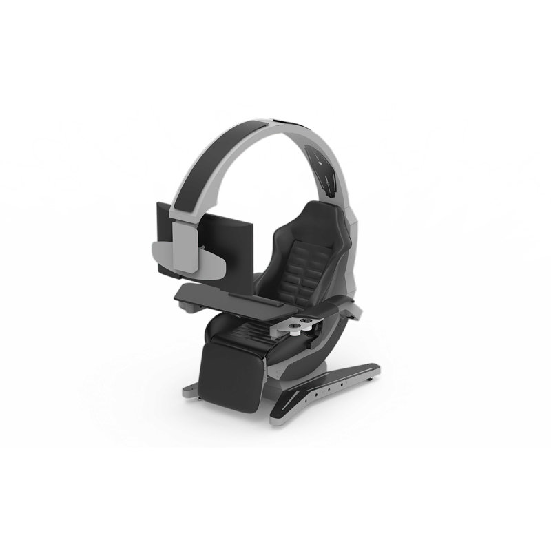 Fauteuil inclinable, ergonomique, pivotant et réglable Jubilee, Gris / noir