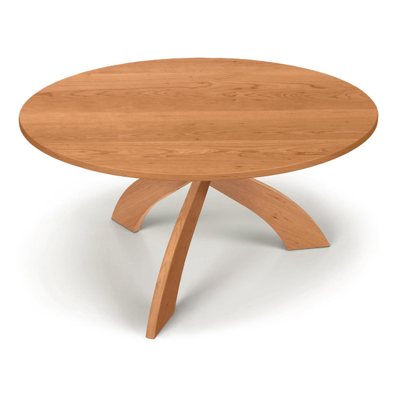 Entwine Chat Tables - Round Fixed Top Table, 48" Round, Natural Cherry