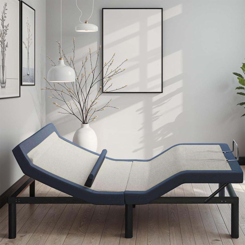 California King Adjustable Bed Base With Head/Foot Tilt And Lumbar Position Adjustment, Très grand simple