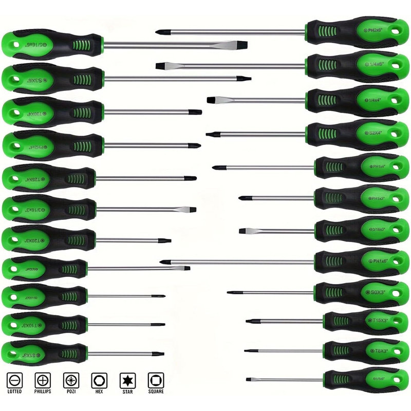 118pcs Tool Screwdriver Set with Plastic Racking for Home Repair DIY Craft