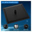 Pommeau de douche carrée de 40 cm (16 po), acier inoxydable noir mat, jet pluie haute pression, fixation murale ou plafond universelle