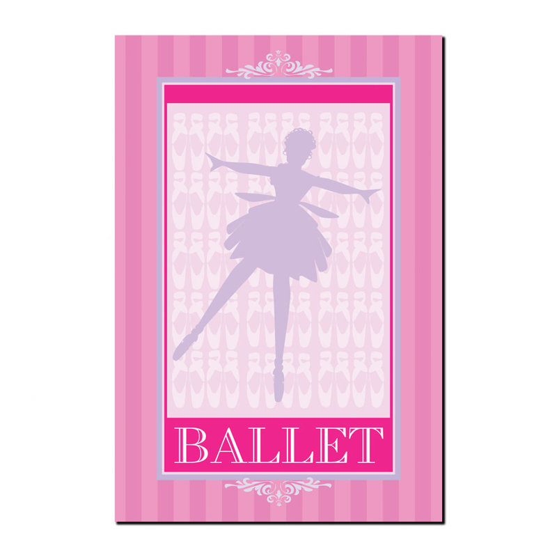«Ballet in Pink I», art sur toile, H 19 po x l 14 po x P 2 po