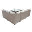 Right Facing Corner 9 Seater Fire Pit Set With Bench And Stool & Furniture Cover-1398532096
