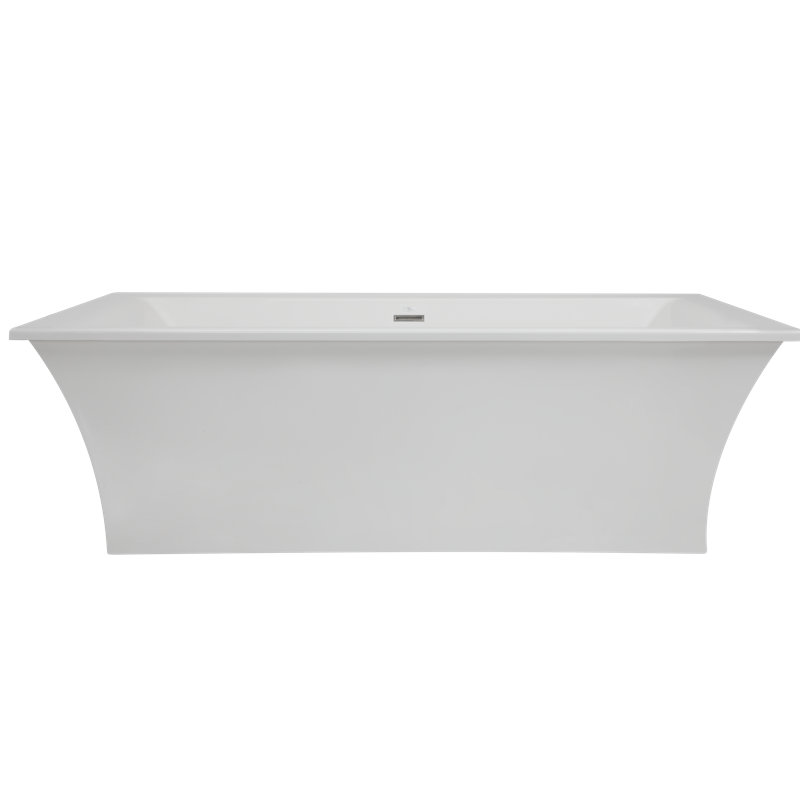 Studio 70" x 36" Freestanding Soaking Acrylic Bathtub, Polished Chrome