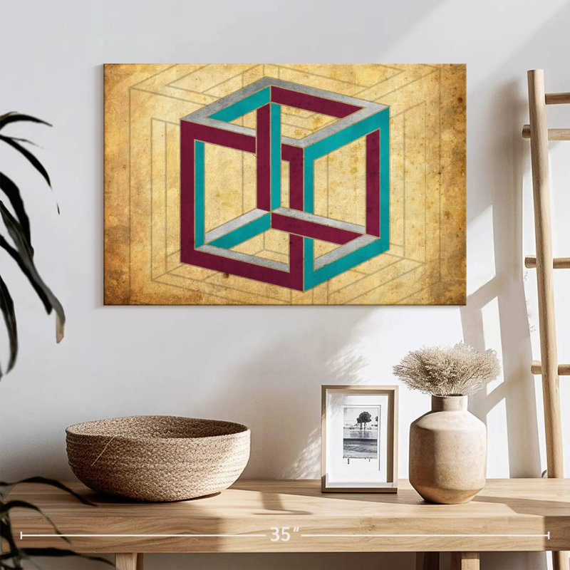Illusion de cube géométrique Avery, H 16 po x l 24 po