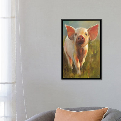 «Morning Pig» par Cari J. Humphry, reproduction sur toile tendue