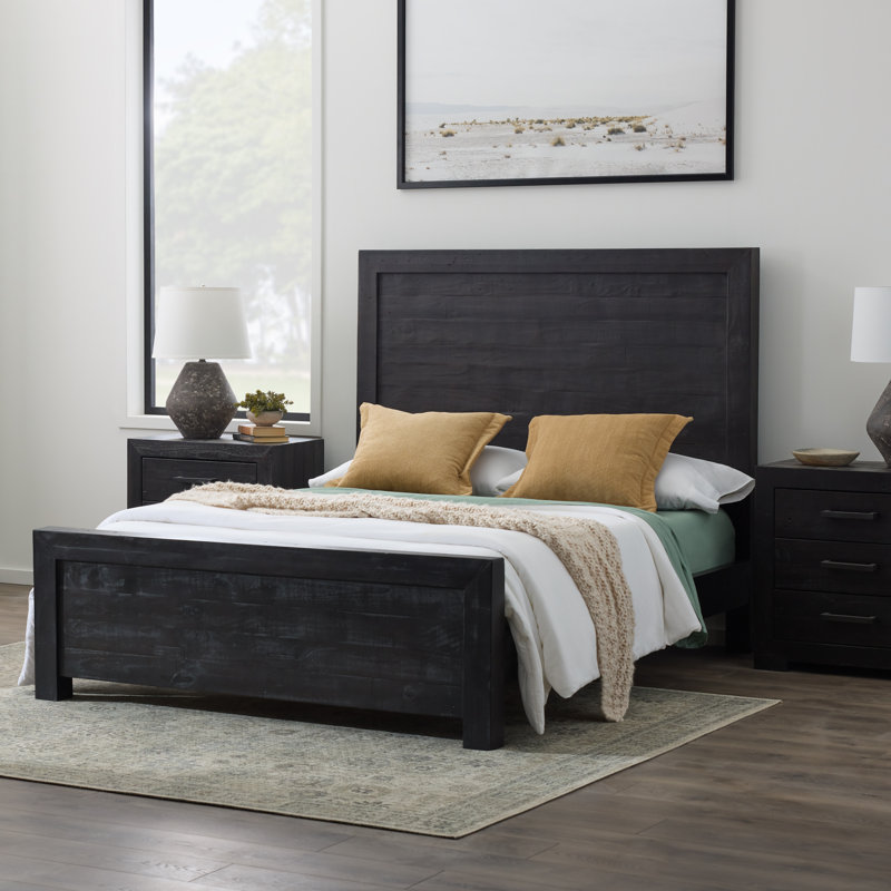Amanjit Solid Wood Platform Bed, King